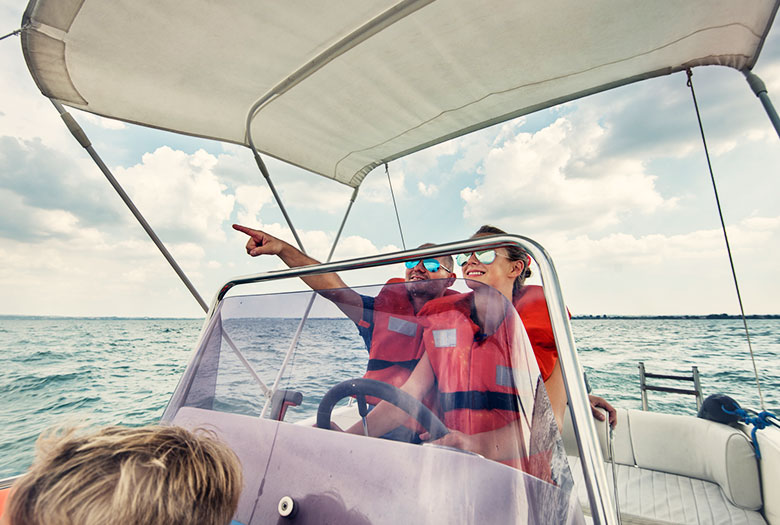Boating at Key Largo, Florida
