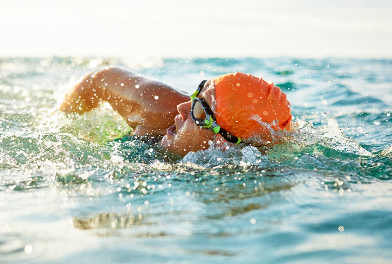 Swimming at Key Largo, Florida